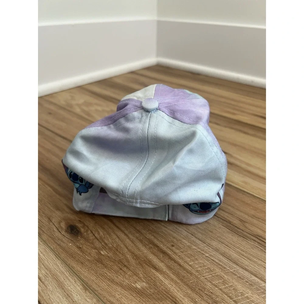 DIsney Lilo and Stitch Girls Hat Tie Dye‎ Purple Blue Graphic Baseball Cap